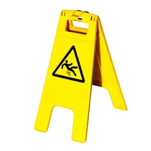 9 Ways To Keep Your Employees Safe When Cleaning floor caution yellow sign don't slip